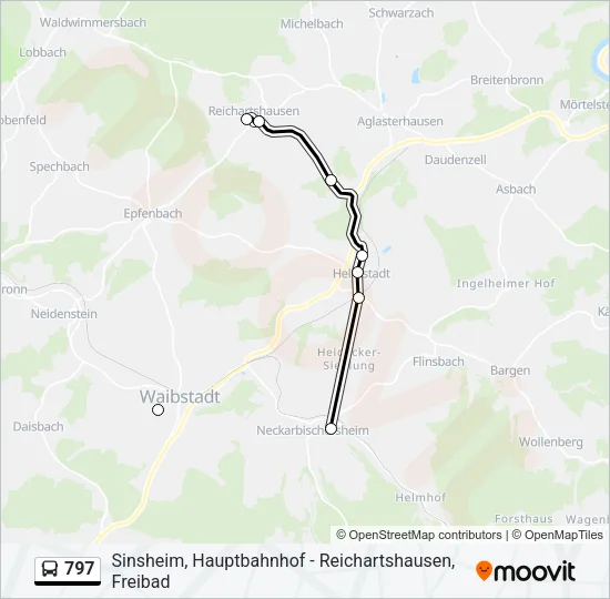 797 Bus Line Map
