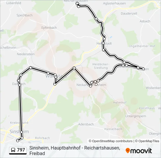 797 Bus Line Map