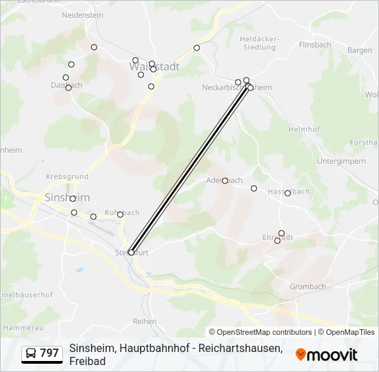 797 Bus Line Map