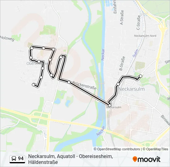 94 Bus Line Map