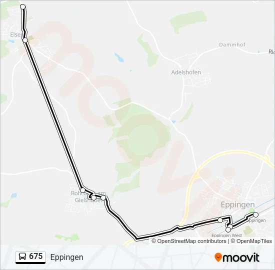 675 Bus Line Map