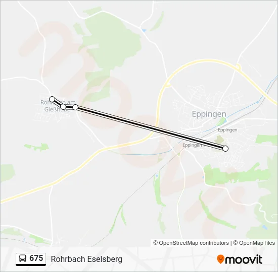 Автобус 675: карта маршрута