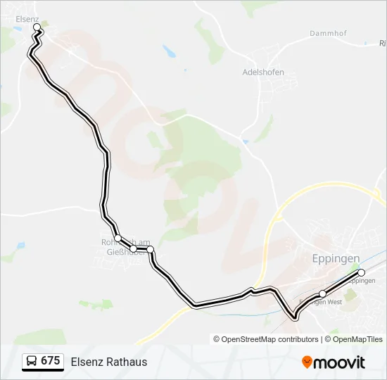 675 Bus Line Map