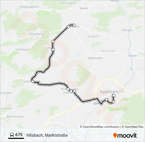 675 Bus Line Map