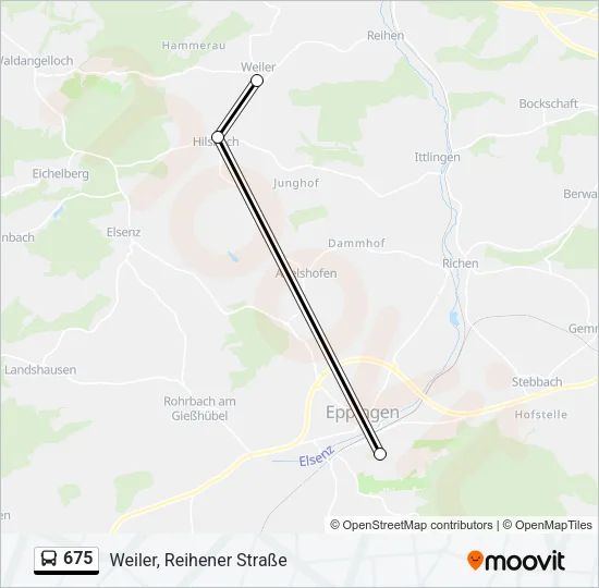 675 Bus Line Map