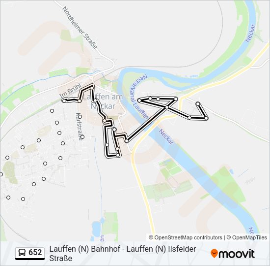 652 Bus Line Map