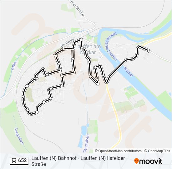 652 Bus Line Map