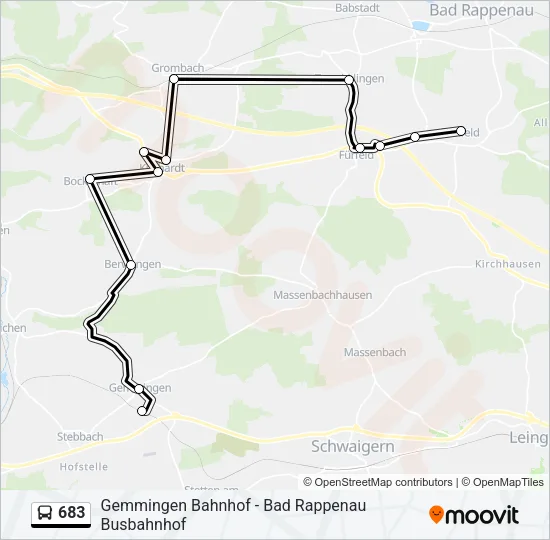 683 Bus Line Map