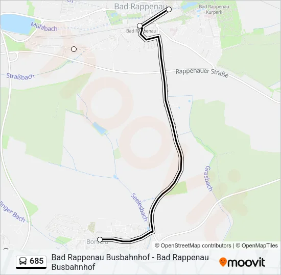 685 Bus Line Map