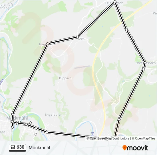 630 Bus Line Map