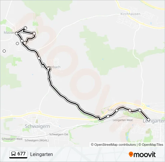677 Bus Line Map