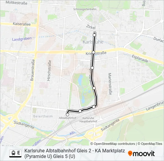 E Light Rail Line Map
