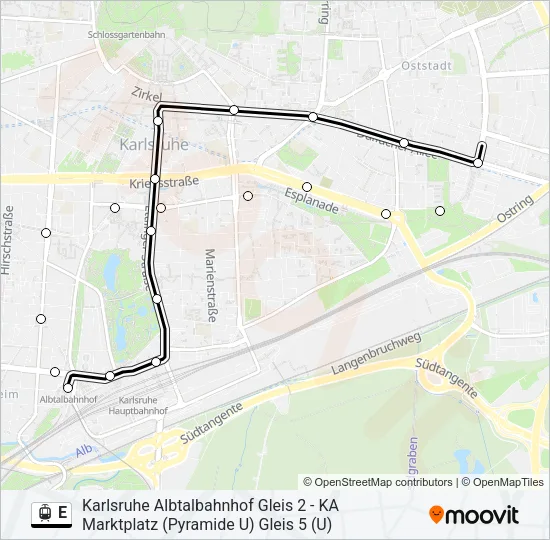 E Light Rail Line Map