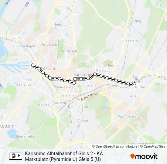 E Light Rail Line Map