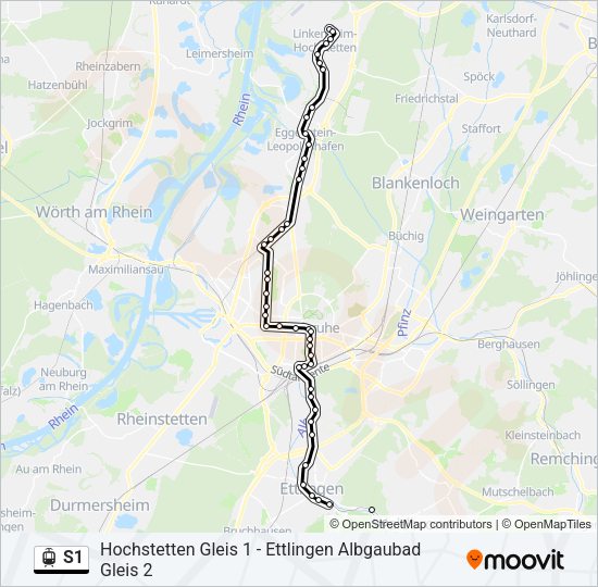 S1 Light Rail Line Map