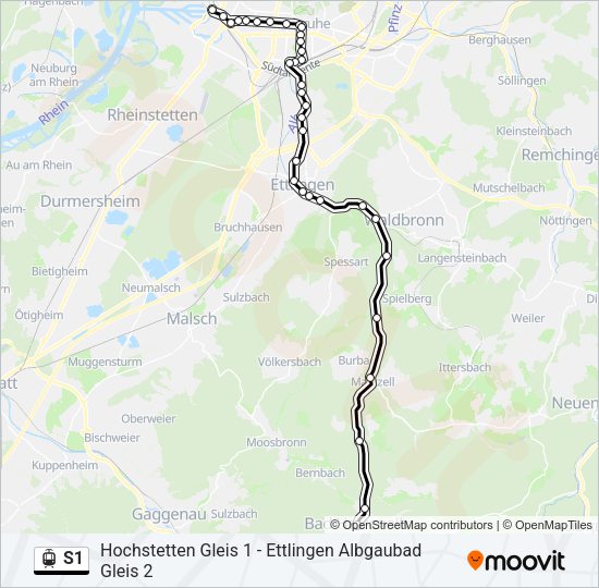 S1 Light Rail Line Map