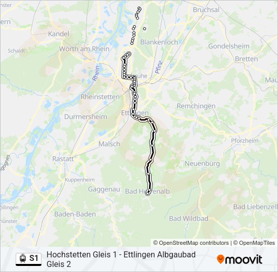 S1 Light Rail Line Map