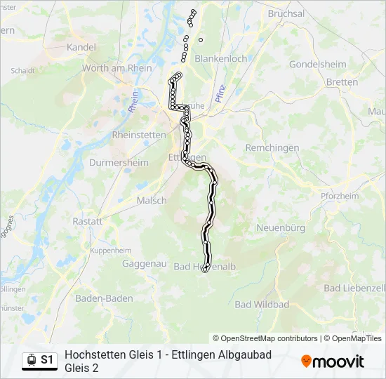 S1 Light Rail Line Map