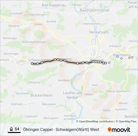 S4 Light Rail Line Map