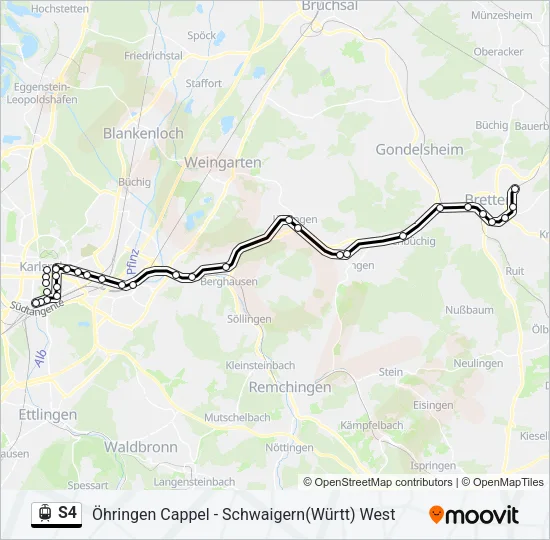 S4 Light Rail Line Map