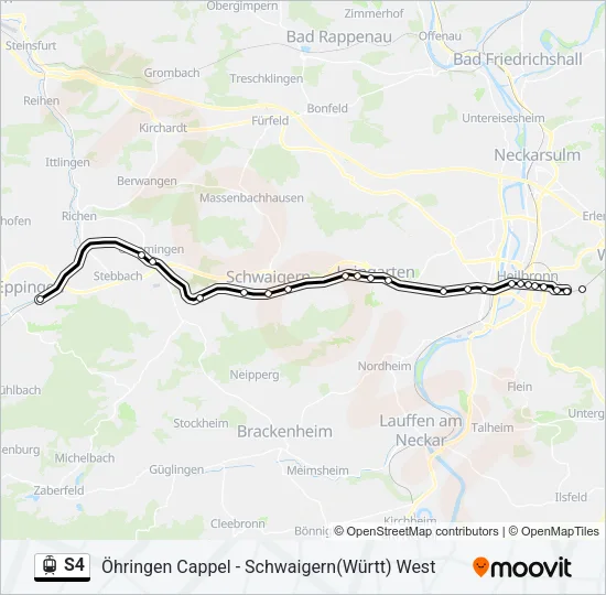 S4 Light Rail Line Map