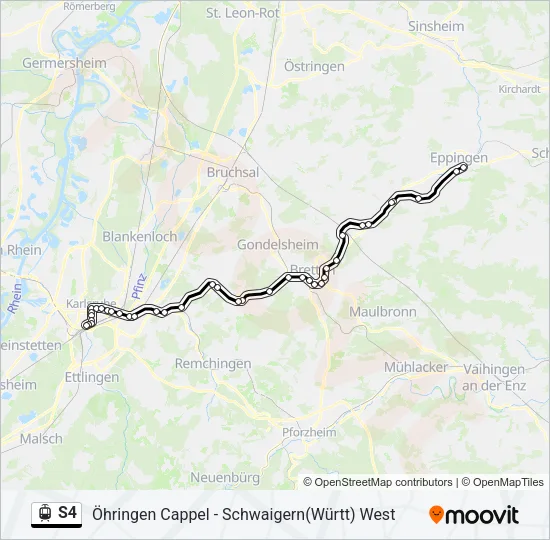 S4 Light Rail Line Map