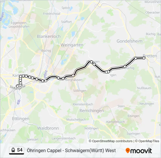 S4 Light Rail Line Map