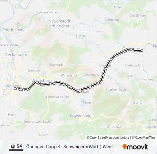 S4 Light Rail Line Map