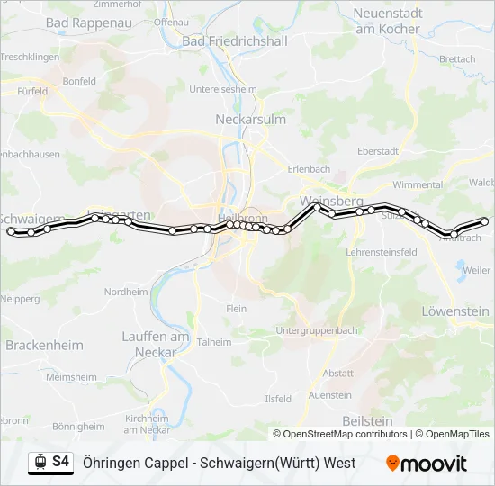 S4 Light Rail Line Map