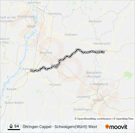 S4 Light Rail Line Map