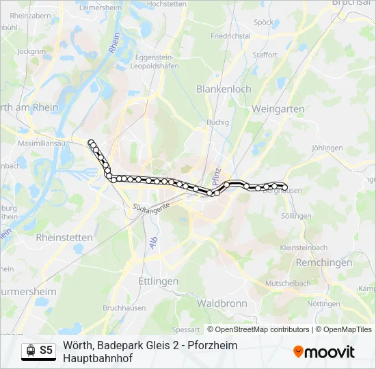 S5 Light Rail Line Map
