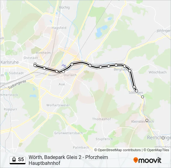 S5 Light Rail Line Map