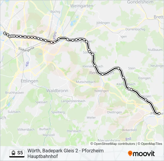 S5 Light Rail Line Map