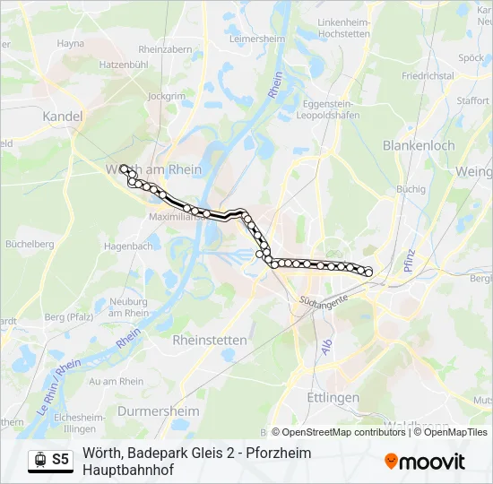 S5 Light Rail Line Map