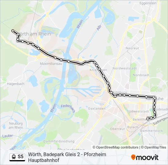 S5 Light Rail Line Map