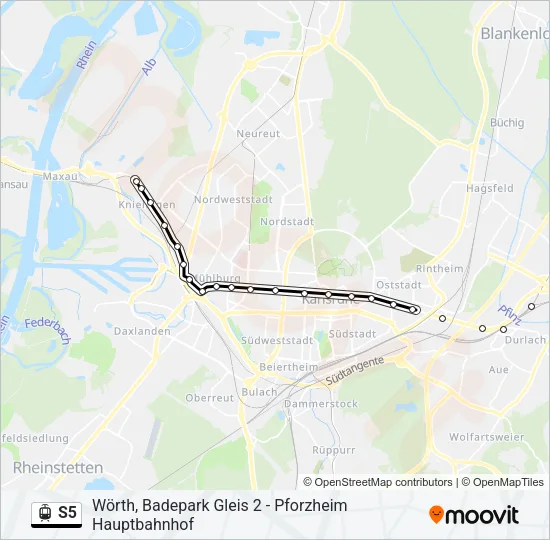 S5 Light Rail Line Map