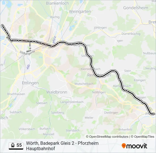 S5 Light Rail Line Map
