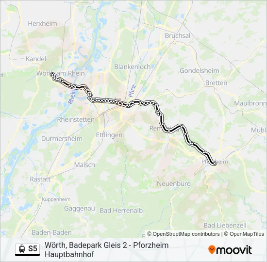 S5 Light Rail Line Map