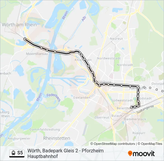S5 Light Rail Line Map