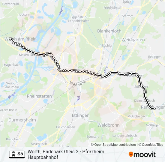 S5 Light Rail Line Map