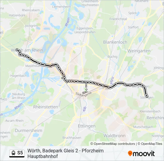 S5 Light Rail Line Map