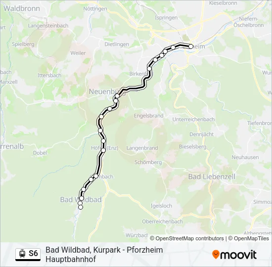 S6 Light Rail Line Map