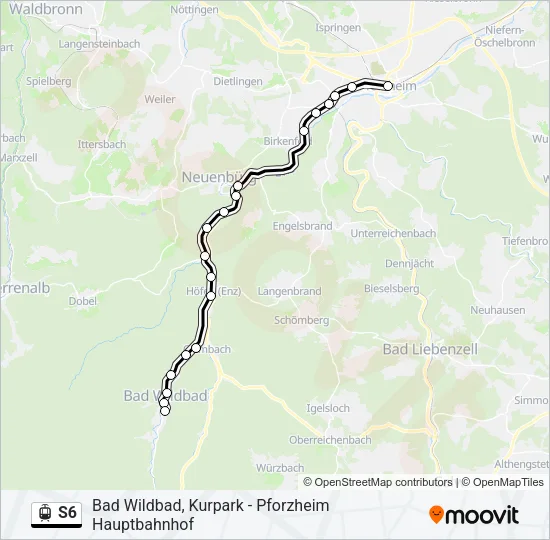 S6 Light Rail Line Map