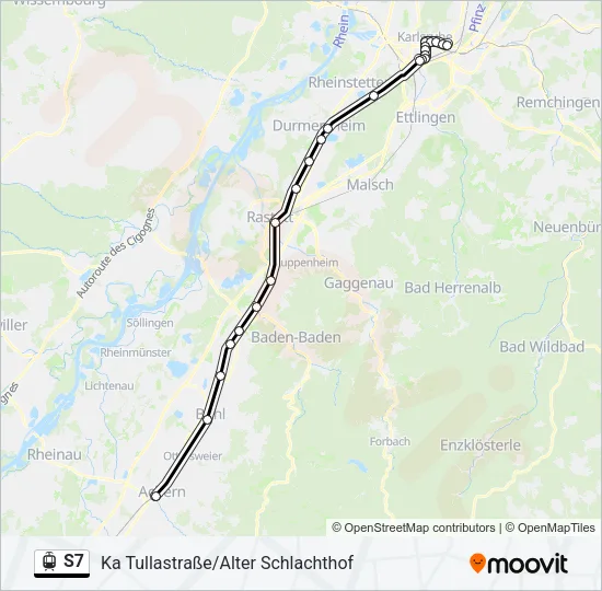 S7 Light Rail Line Map