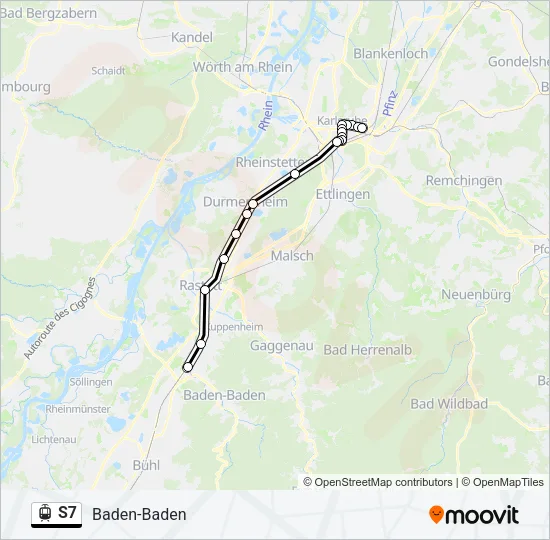 S7 Light Rail Line Map