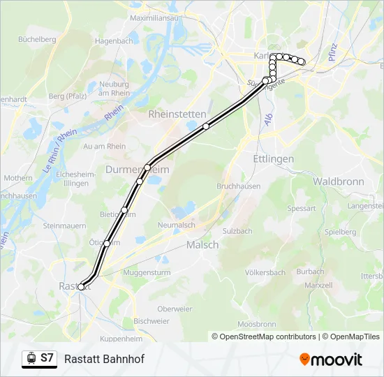 S7 Light Rail Line Map