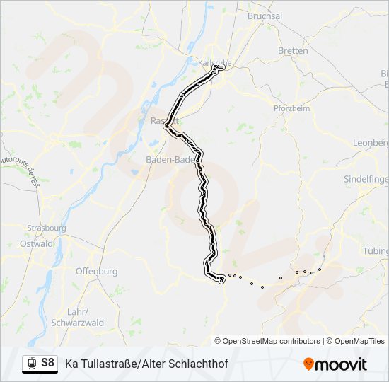 S8 Light Rail Line Map