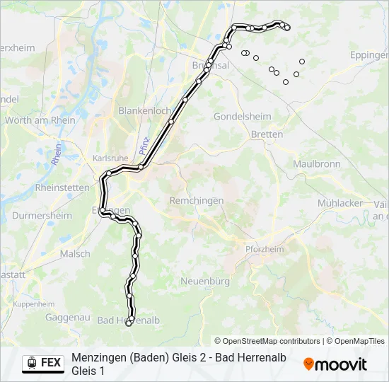 FEX Light Rail Line Map