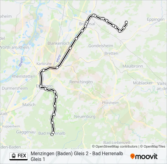 FEX Light Rail Line Map