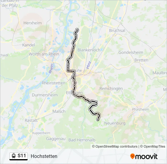 S11 Light Rail Line Map